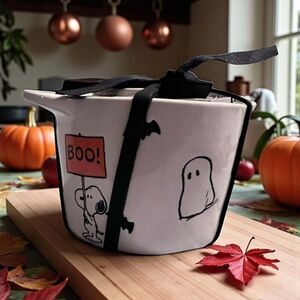 Rae Dunn Peanuts Snoopy Halloween Measuring Cups Set of 4, "BOO" Ghost Bats